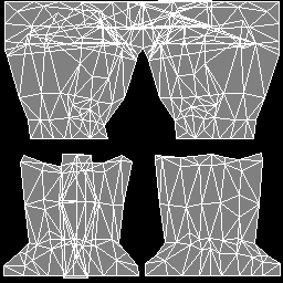Wireframe view of material 2