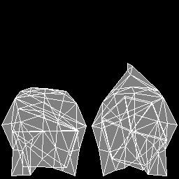 Wireframe view of material 3
