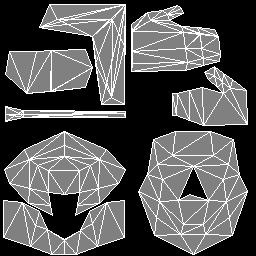 Wireframe view of material 4